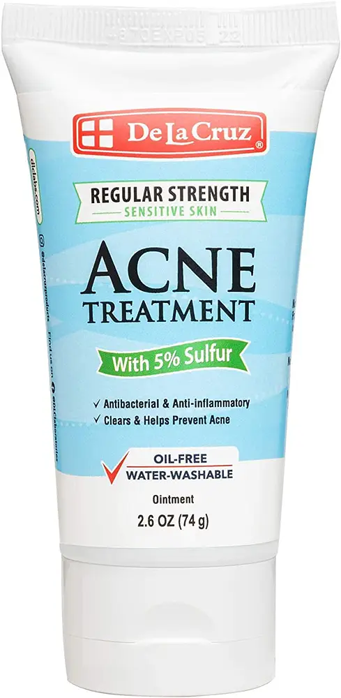 De La Cruz 5% Sulfur Ointment Regular Strength Acne Treatment for Sensitive Skin