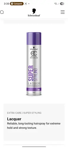 Schwarzkopf Professional Extra Care Super Styling  Lacquer