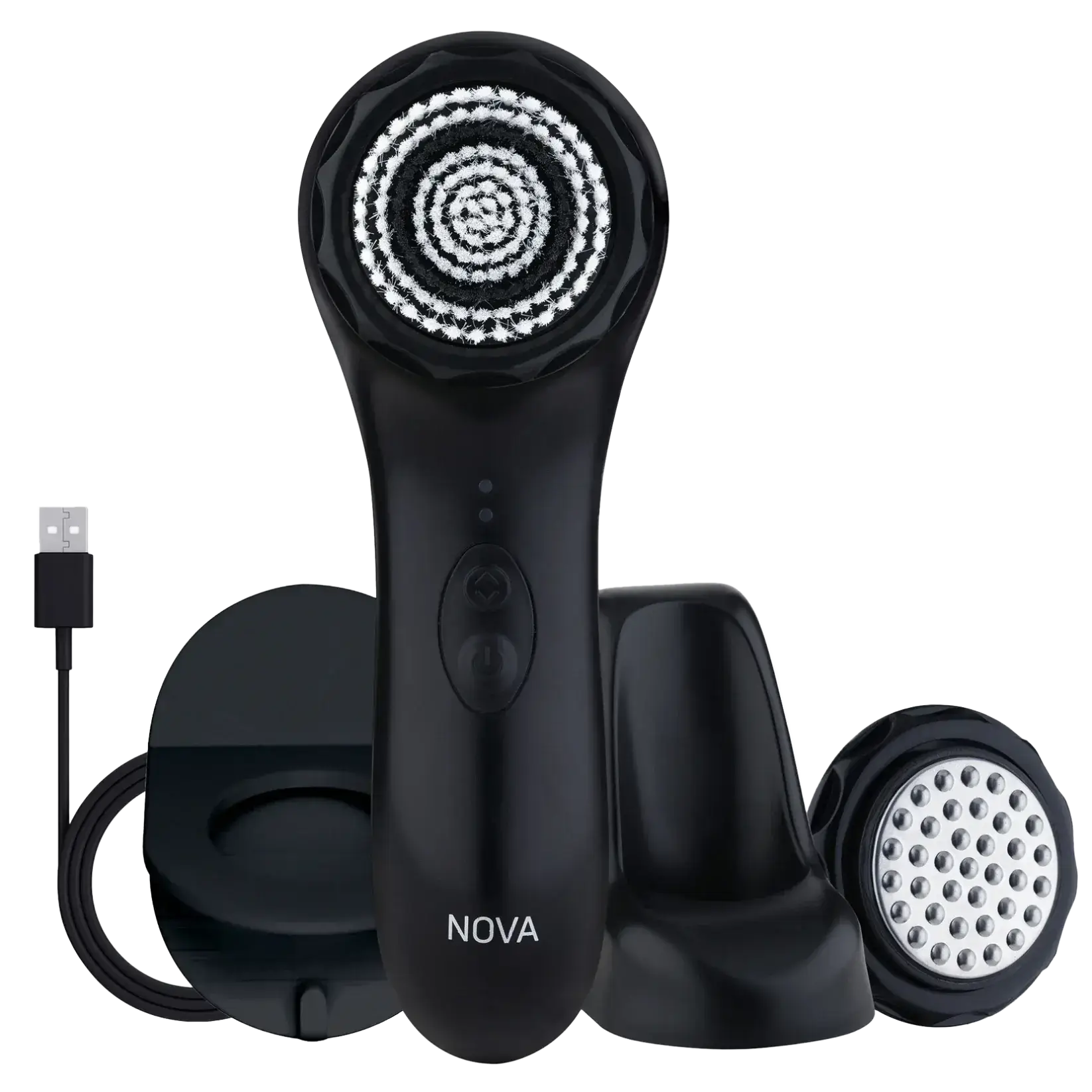 Spa Sciences Nova Sonic Facial Cleansing Brush Black