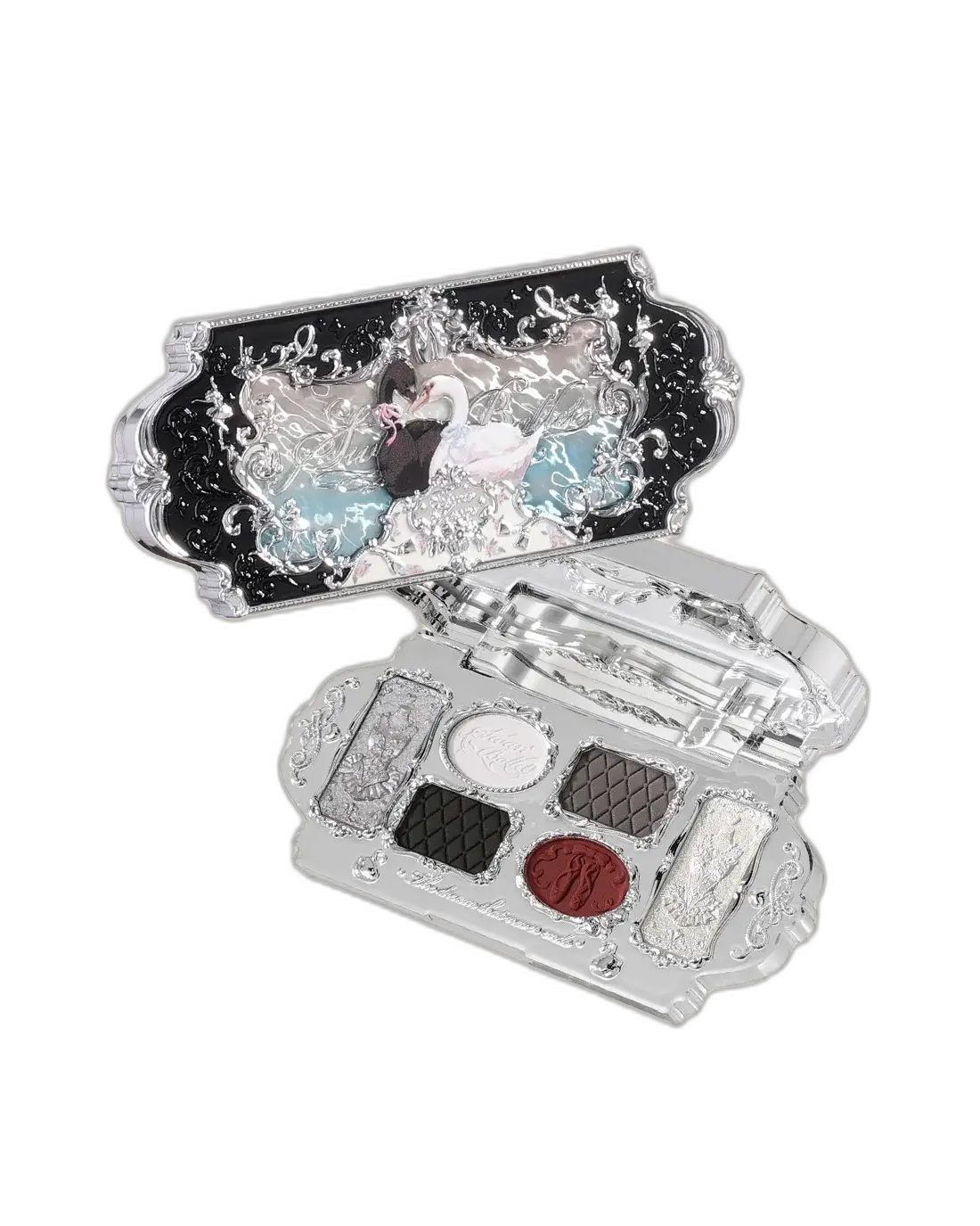 Flower Knows Swan Ballet Six-Color Makeup Palette 02 Black swan