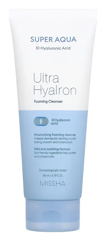 Missha Super Aqua Ultra Hyalron Foaming Cleanser