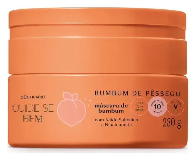 O Boticário Máscara De Bumbum Cuide-Se Bem Bumbum De Pêssego