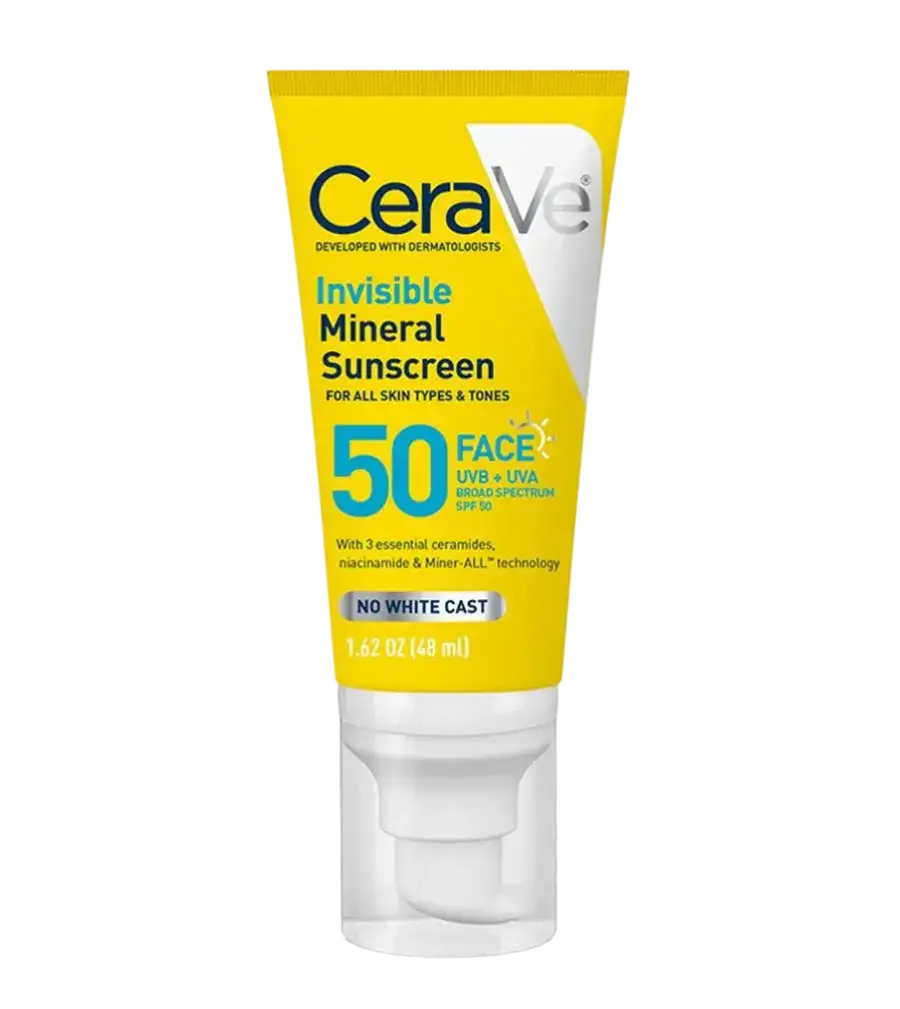 CeraVe Invisible Mineral Sunscreen SPF 50 Face