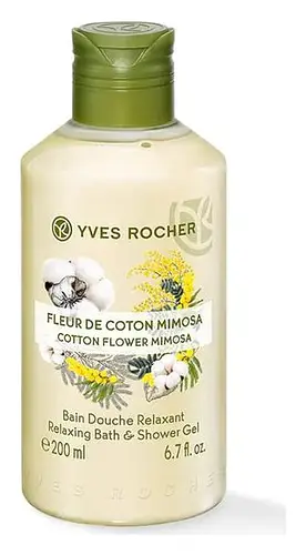 Yves Rocher Relaxing Bath & Shower Gel Cotton Flower Mimosa