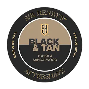 Sir Henry's Aftershave Splash Black & Tan Tonka & Sandalwood
