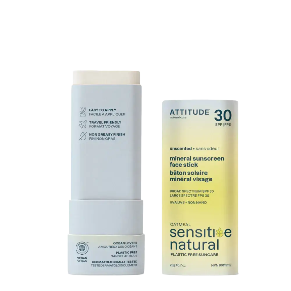 ATTITUDE Sensitive Natural Mineral Sunscreen Face Stick SPF 30
