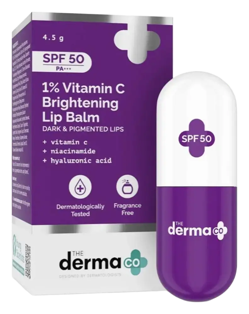 The Derma Co 1% Vitamin C Brightening Lip Balm SPF 50 PA+++