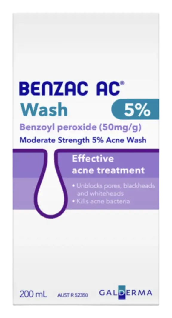 Benzac AC Moderate Strength 5% Acne Wash