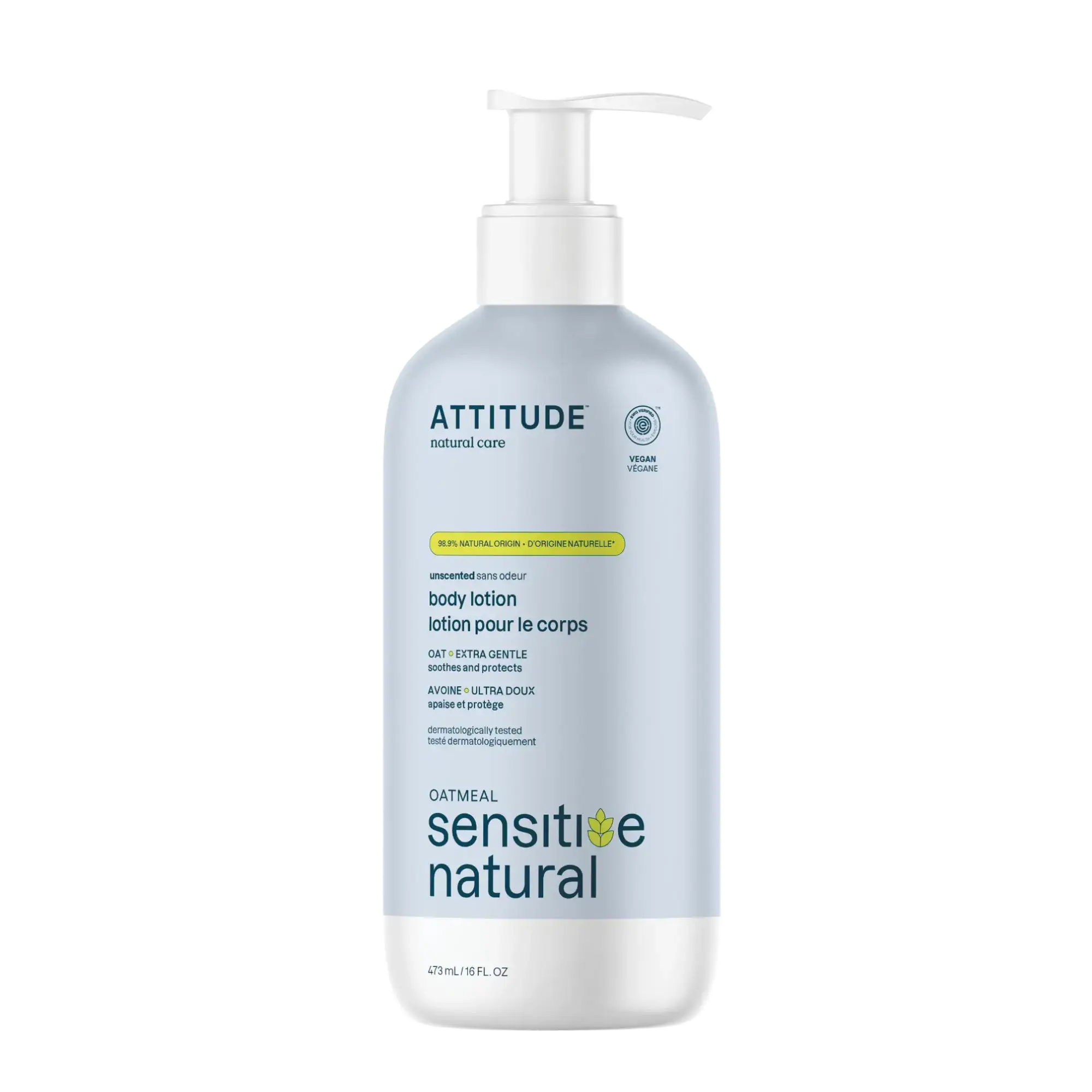 ATTITUDE Oatmeal Sensitive Natural Body Lotion Unscented