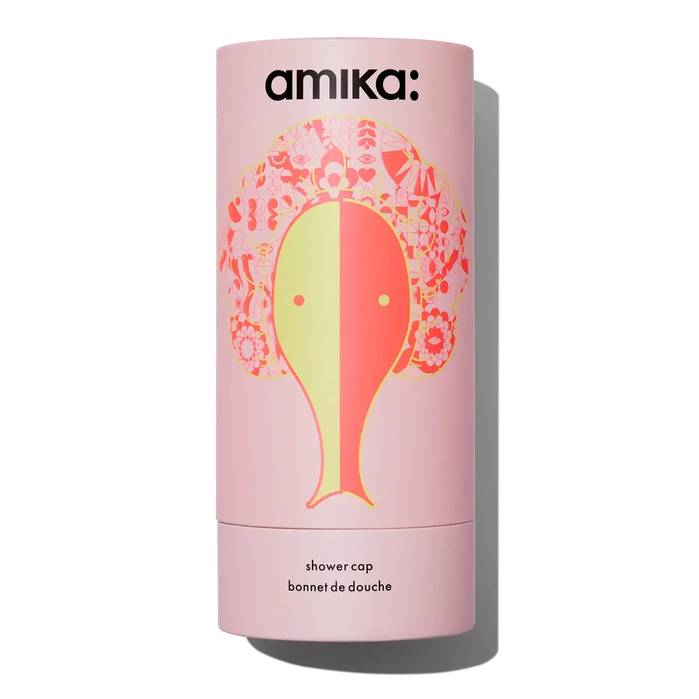 Amika Pink Signature Print Shower Cap