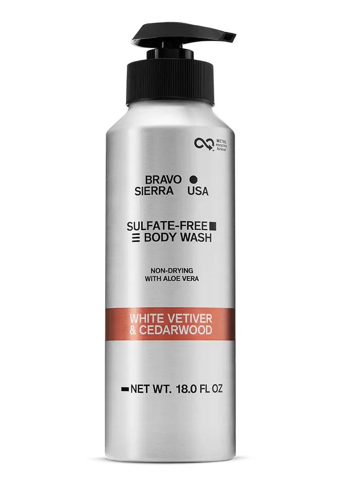 Bravo Sierra Sulfate-Free Body Wash White Vetiver & Cedarwood