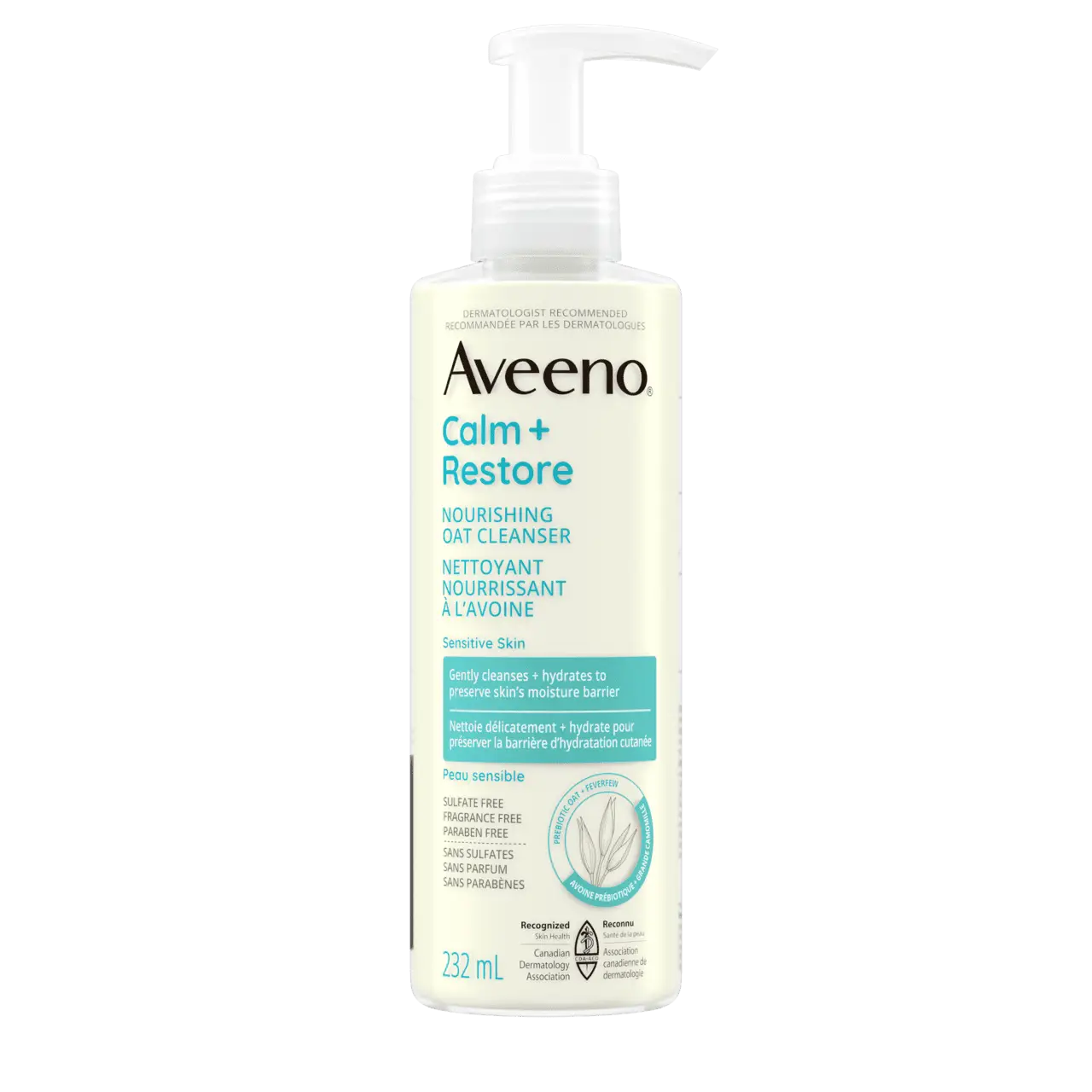 Aveeno Calm + Restore  Nourishing Oat Cleanser For Sensitive Skin Canada