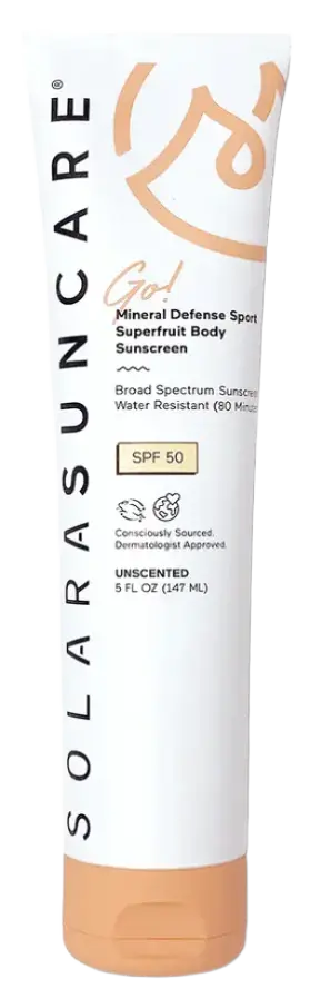 Solara Suncare Go! Mineral Defense Sport Superfruit Body Sunscreen SPF 50