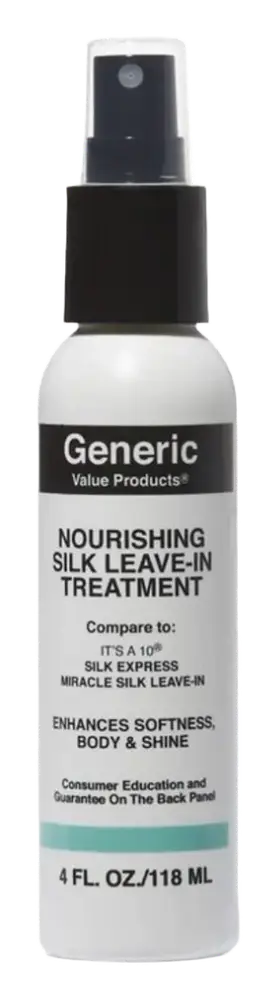 Generic Value Products Nourishing Silk Leave-In Treatment Compare To It’s A 10 Silk Express Miracle Silk Leave-In