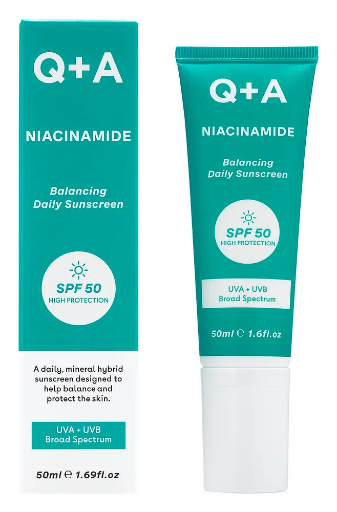 Q + A Niacinamide SPF 50 Balancing Daily Sunscreen