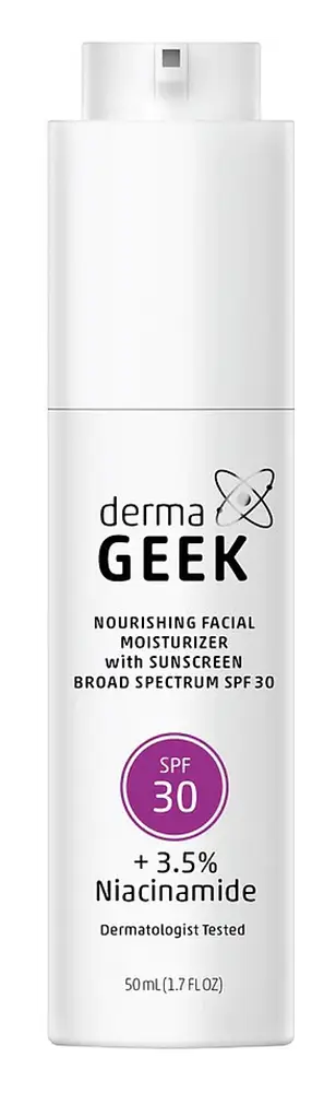 DermaGeek Nourishing Facial Moisturizer with Sunscreen Broad Spectrum SPF 30