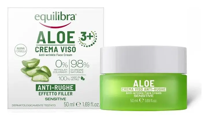 Equilibra Aloe Vera Anti-Wrinkle Face Cream Filling Effect