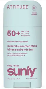ATTITUDE Sunly Baby Mineral Sunscreen Stick SPF 50+