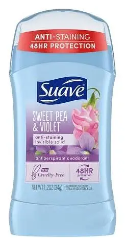 Suave Invisible Solid Deodorant Stick Sweet Pea & Violet