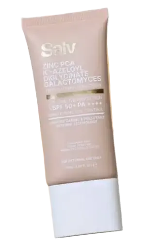 Salv Laboratories Zinc PCA + K19 - Azeloyl Diglycinate + Galactomyces 3 in 1 Tinted Hybrid Suncreen SPF 50+ PA++++