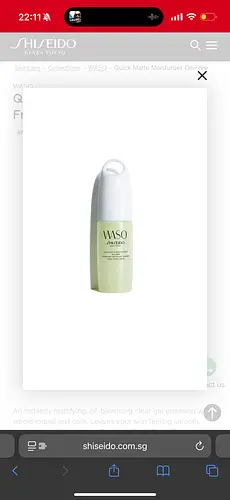 Shiseido Quick Matte Moisturizer Oil-Free