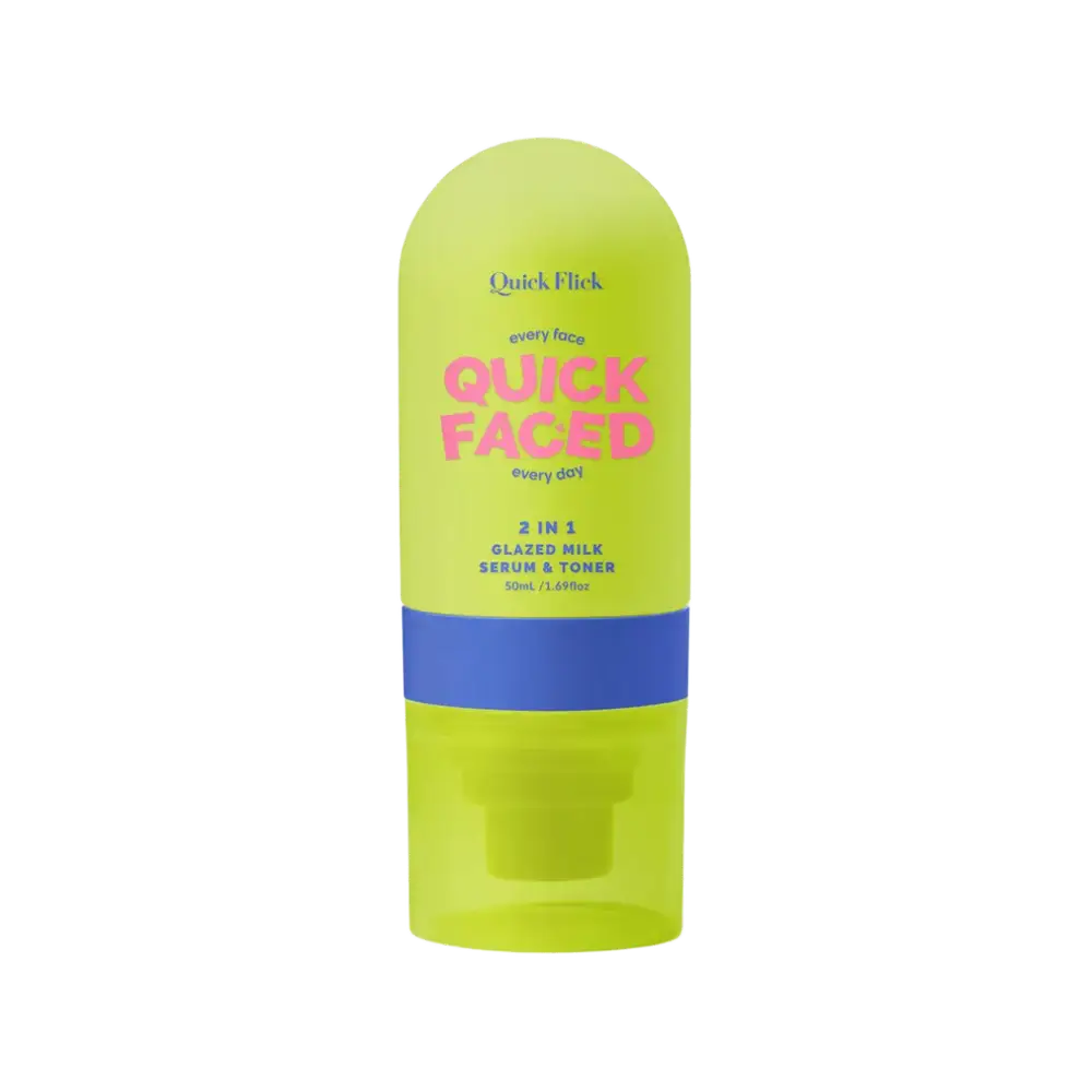 The Quick Flick Quick Faced 2-In-1 Glazed Milk Serum & Toner