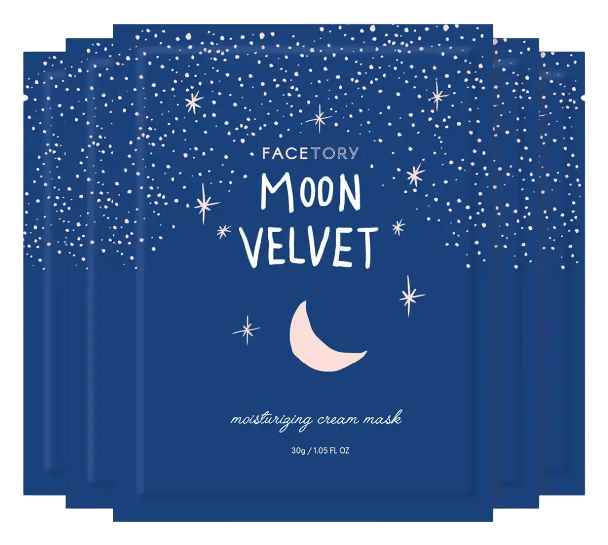 Facetory Moon Velvet Moisturizing Cream with Jojoba Oil Sheet Mask