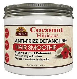 Okay Pure Naturals Coconut Hibiscus Anti-Frizz Detangling Hair Smoothie