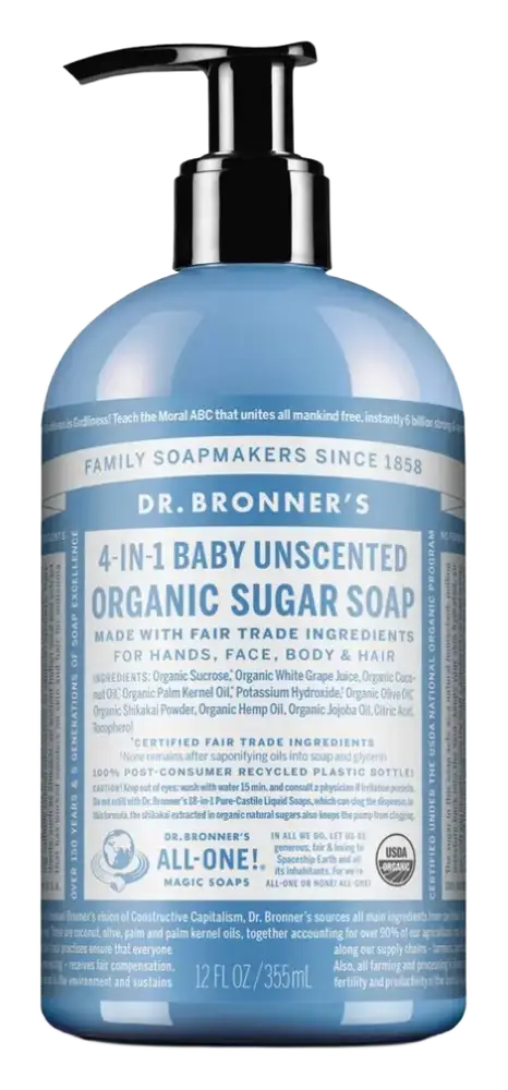 Dr. Bronner's Organic Baby Sugar Soap Unscented