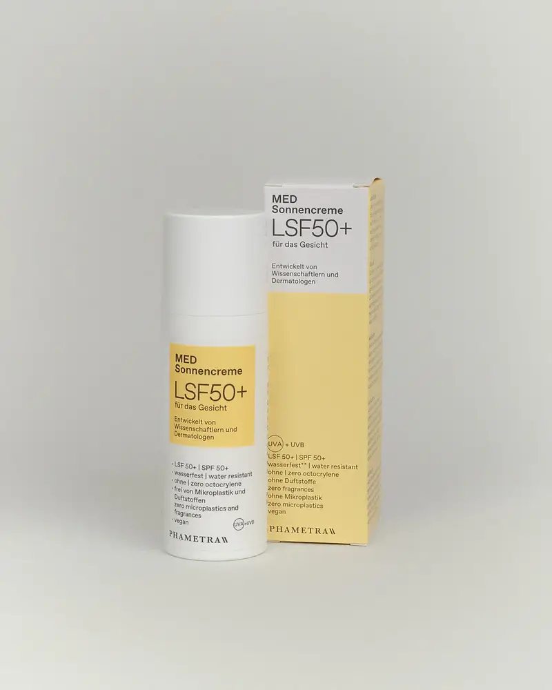 Phametra Phametra MED Sun Cream SPF 50+ | Very High Protection for Allergic and Sensitive Skin | Without Octocrylene | UVA + UVB Protection | Waterproof | No Fragrances | Vegan | No Microplastics