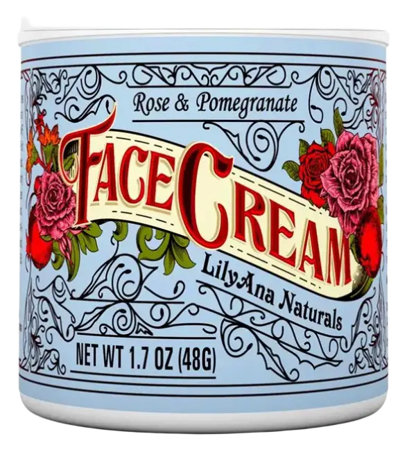 LilyAna Naturals Rose & Pomegranate Face Cream Moisturizer