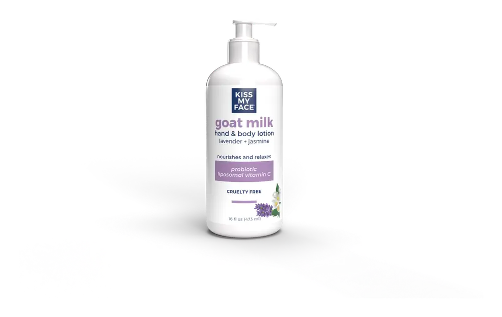 Kiss My Face Goat Milk Hand & Body Lotion Lavender + Jasmin