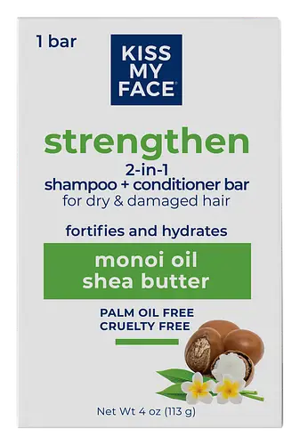 Kiss My Face 2-In-1 Shampoo + Conditioner Bar Strengthen
