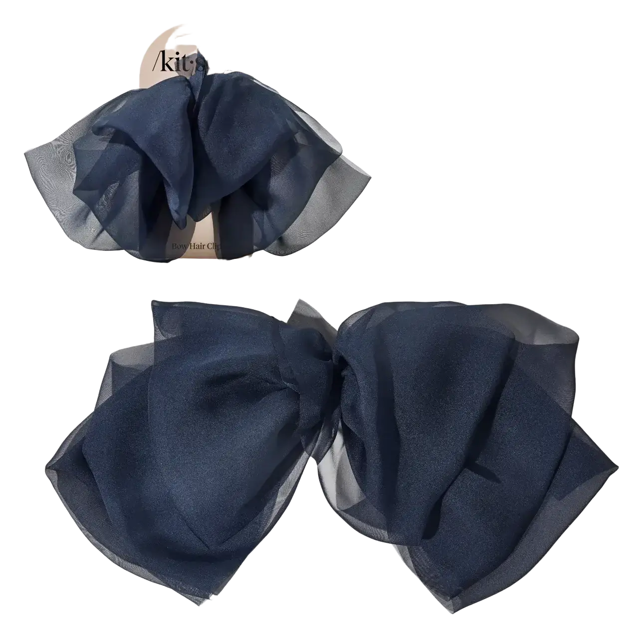 Kitsch Blue Orchid Chiffon Bow Hair Clip