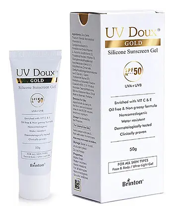 UV Doux Gold Silicone Sunscreen Gel SPF 50 PA+++