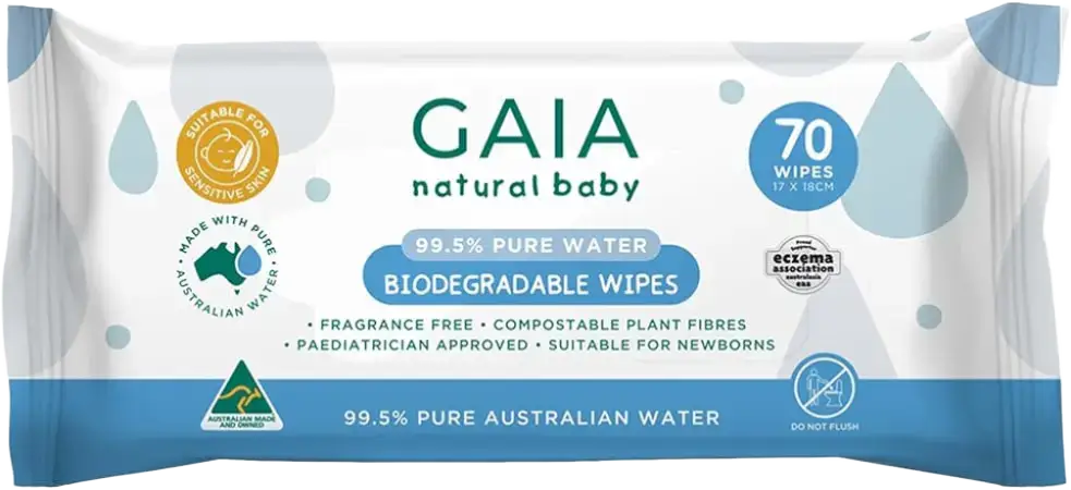 Gaia Skin Naturals 99.5% Pure Water Wipes