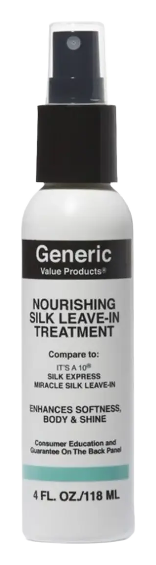 Generic Value Products Nourishing Silk Leave-In Treatment Compare To It’s A 10 Silk Express Miracle Silk Leave-In