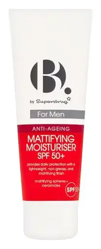 Superdrug For Men Anti-Ageing Mattifying Moisturiser SPF 50+