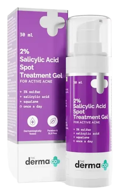 The Derma Co 2% Salicylic Acid Spot Treatment Gel With 3% Sulfur