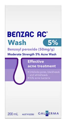 Benzac AC Moderate Strength 5% Acne Wash