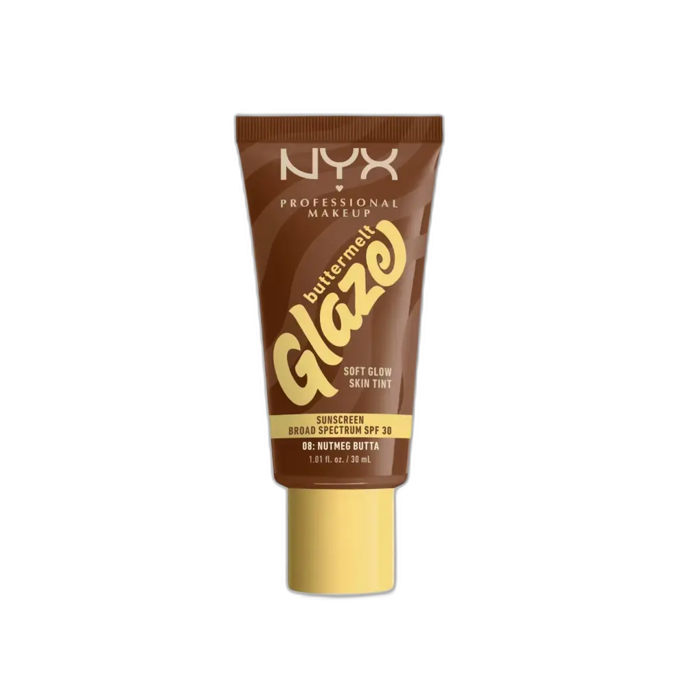 NYX Cosmetics Buttermelt Glaze Soft Glow Skin Tint SPF 30 08 Nutmeg Butta