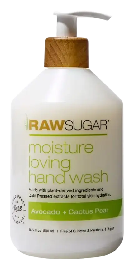 Raw Sugar Liquid Hand Soap Avocado + Cactus Pear