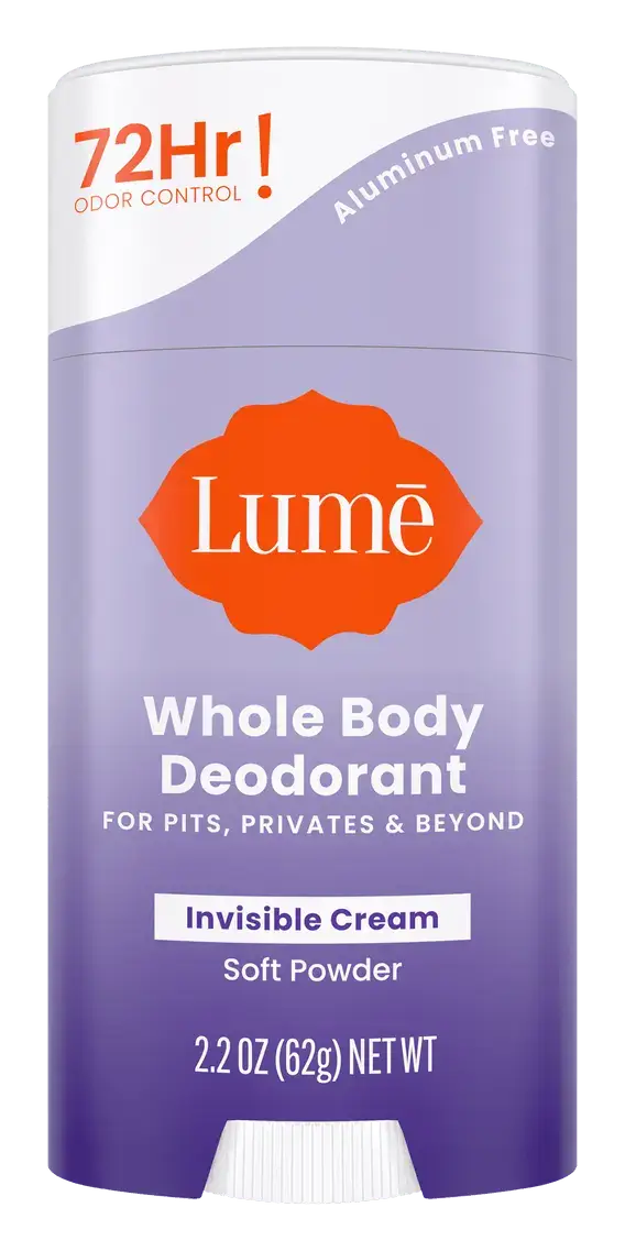 Lume Whole Body Deodorant Invisible Cream Stick Soft Powder