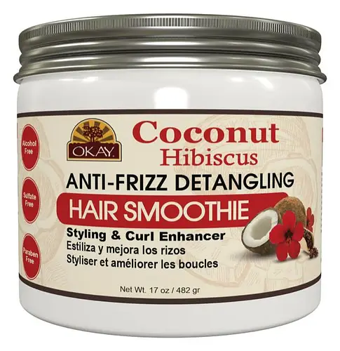 Okay Pure Naturals Coconut Hibiscus Anti-Frizz Detangling Hair Smoothie