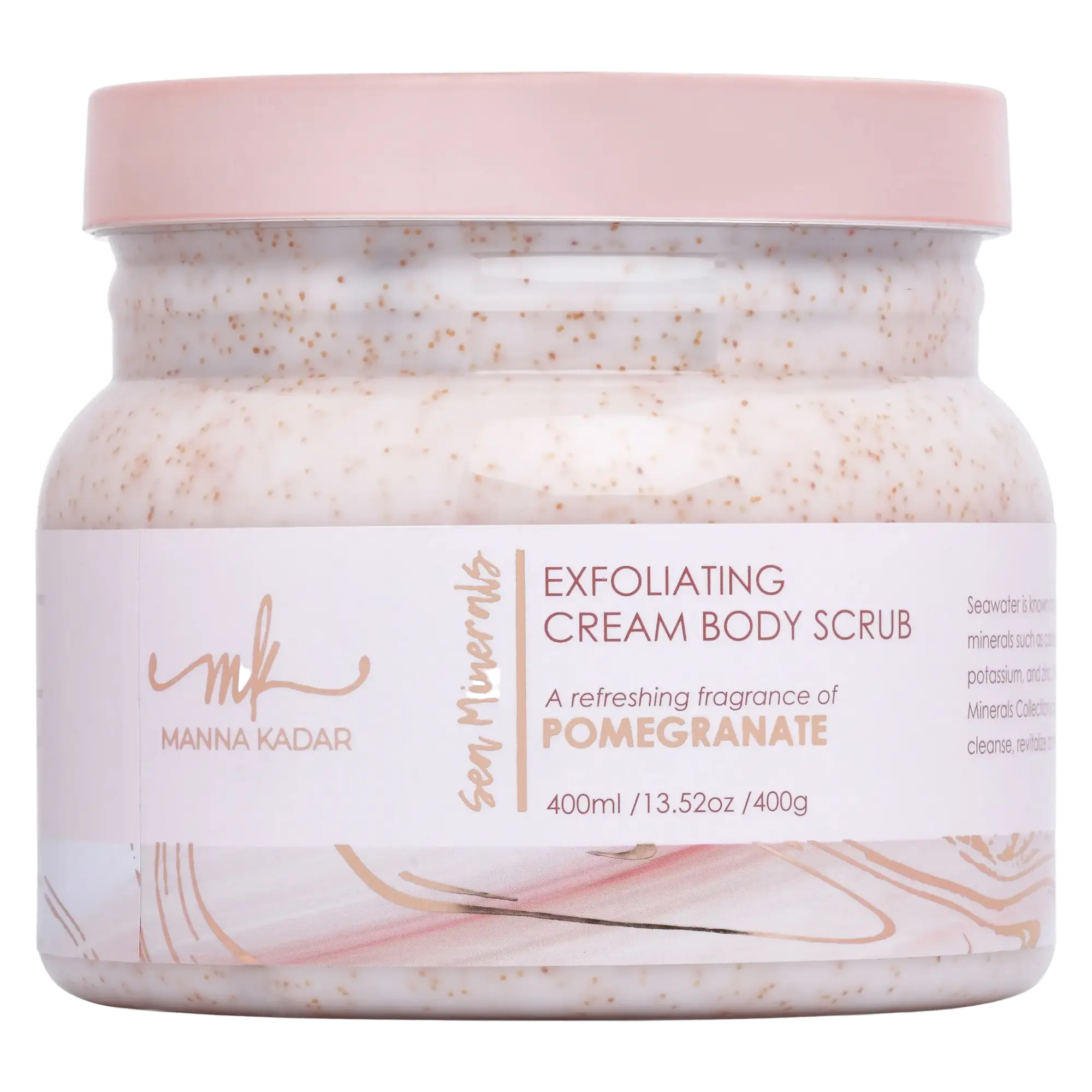 Manna Kadar Beauty Exfoliating Cream Body Scrub Pomegranate
