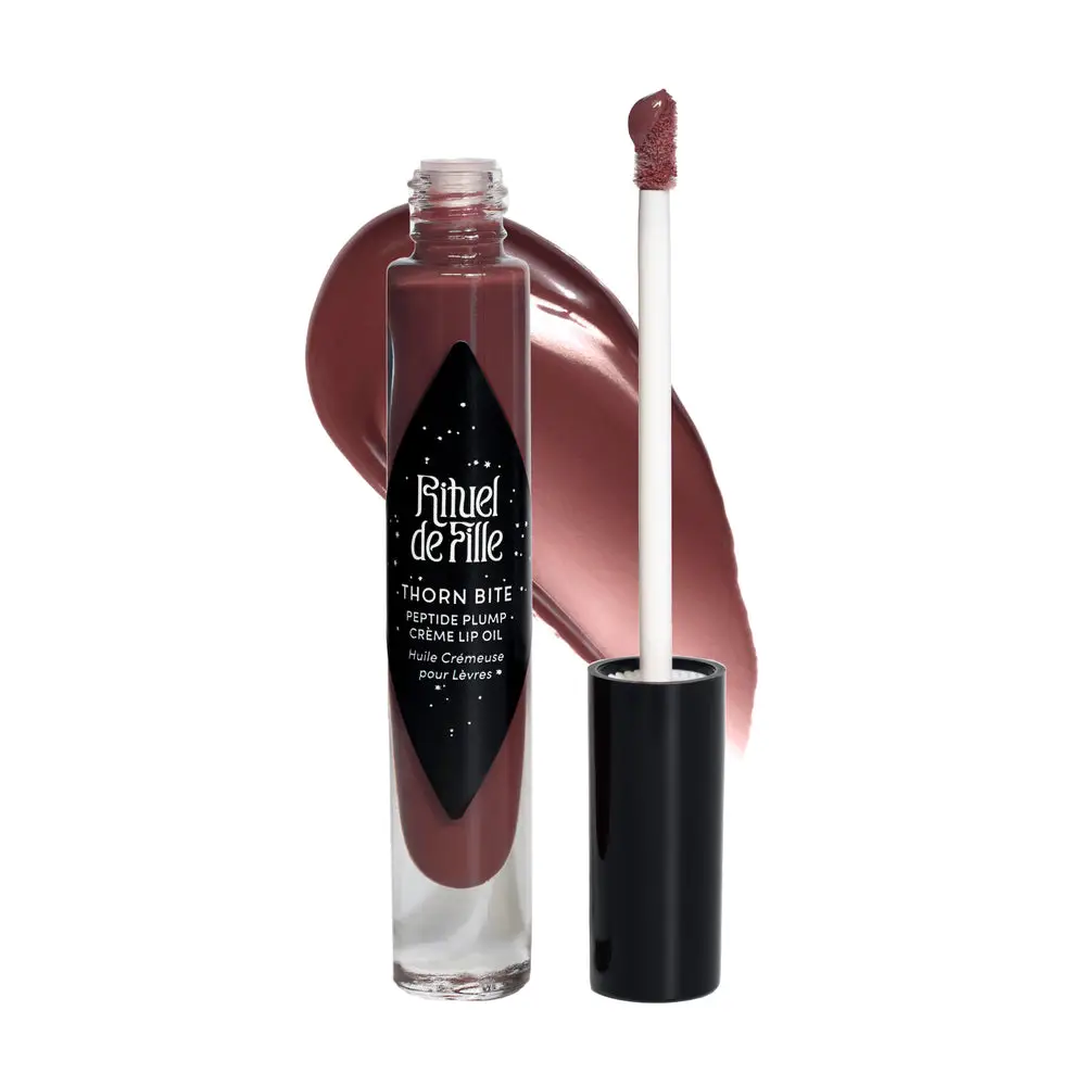 Rituel de Fille Thorn Bite Peptide Plump Crème Lip Oil Rose Bloom