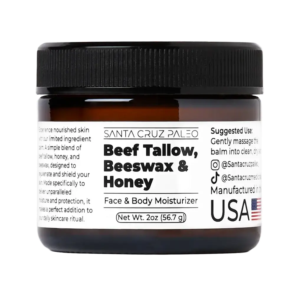 Santa Cruz Paleo Beef Tallow, Beeswax & Honey Moisturizer