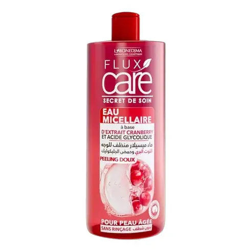 Flux Care Eau Micellaire D'Extrait Cranberry Et Acide Glycolique