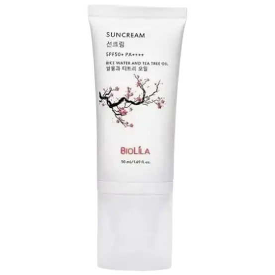 Biolila Rice Water And Tea Tree Oil Suncream SPF 50+