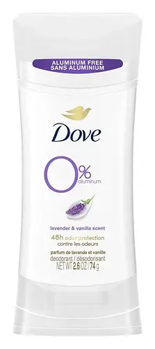Dove 0% Aluminum Deodorant Stick Lavender & Vanilla